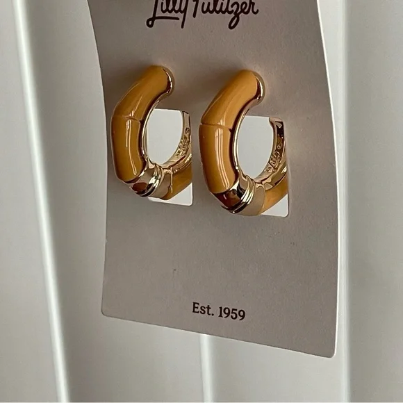 Lilly Pulitzer Oyster Bay Hoop Earrings - Picture 3 of 8